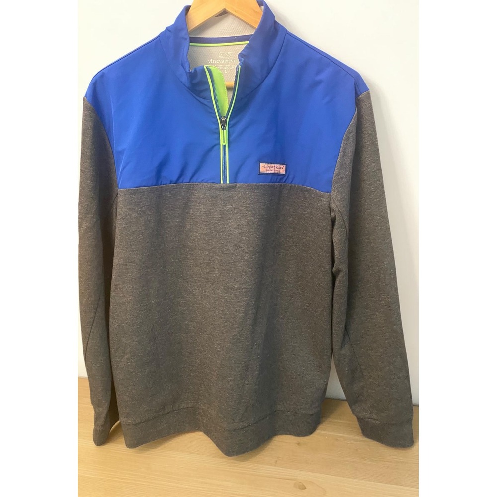 Vineyard Vines Martha's Vineyard Quarter-Zip Colorblock‎ Mens Large Pullover